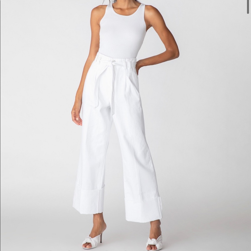 J Brand LOUISA HIGH-RISE TIE WAIST PANTS, New!
